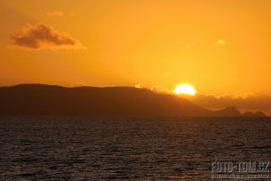 Západ slunce kdesi na Novém Zélandu..